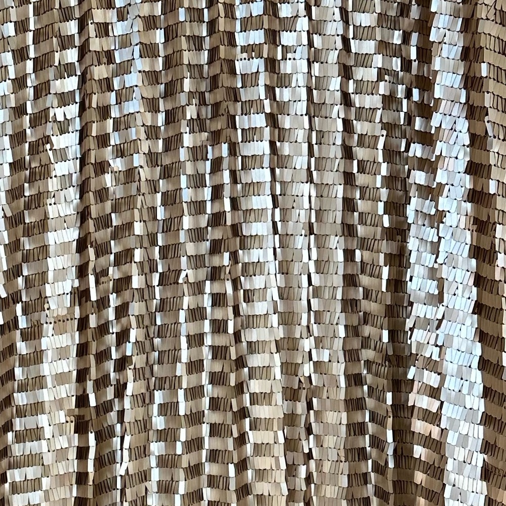 Anthropologie gold sequence pleated skirt